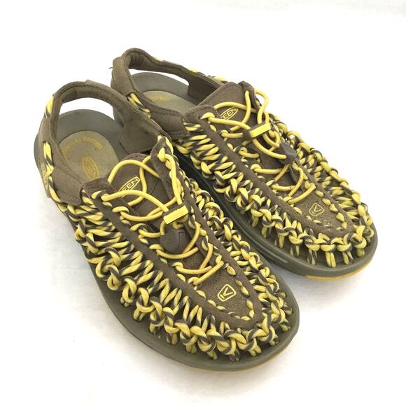 Keen Shoes - KEEN Uneek Hiking Sandals Shoes Womens (Waterproof) US 7 Yellow and Brown